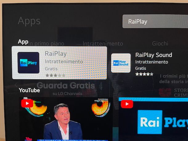 Installare RaiPlay Smart TV LG