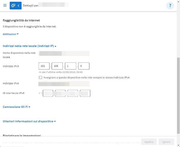 Come assegnare IP statico tramite MAC Address