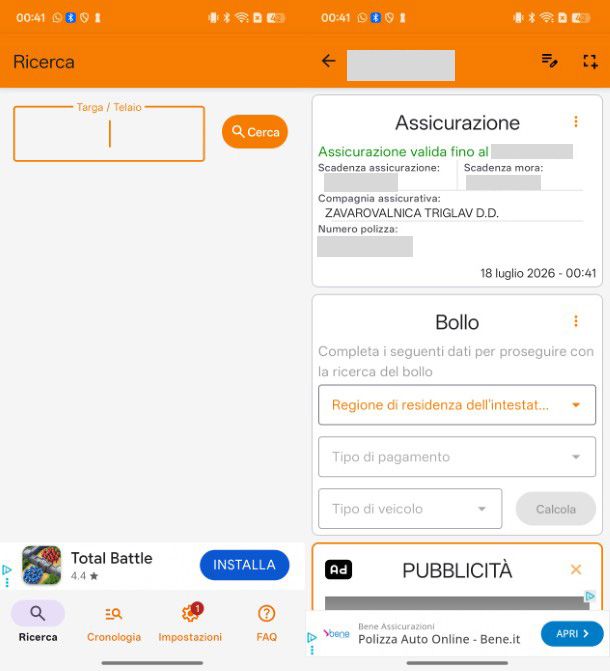 Scanner Veicoli app