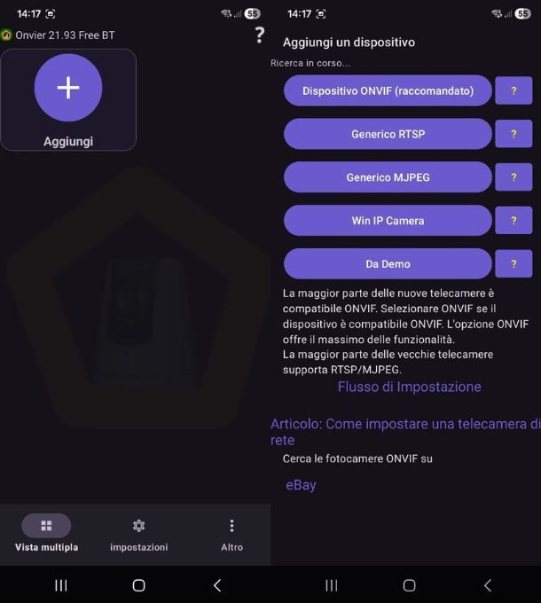 App per telecamere