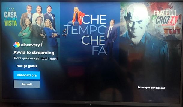 Attivare discovery Plus sulla TV
