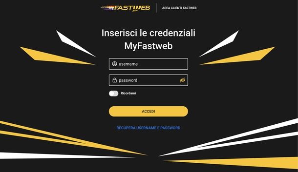 Vedere credito su telefono sito Fastweb