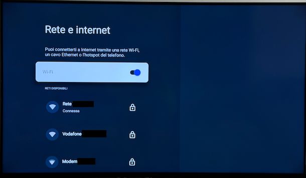Collegare hotspot alla TV Sony