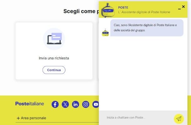 Chat Poste Italiane