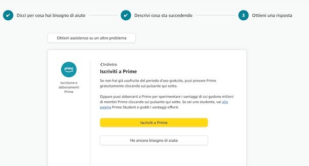 Assistenza Amazon Prime