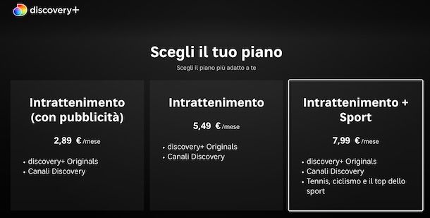 prezzi discovery+