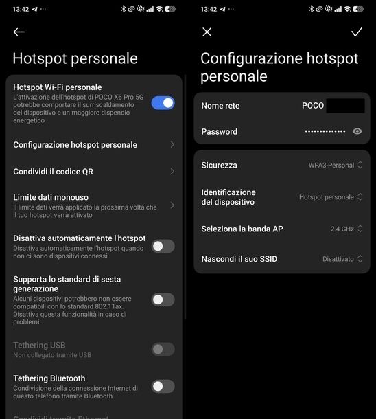 Attivare hotspot Xiaomi