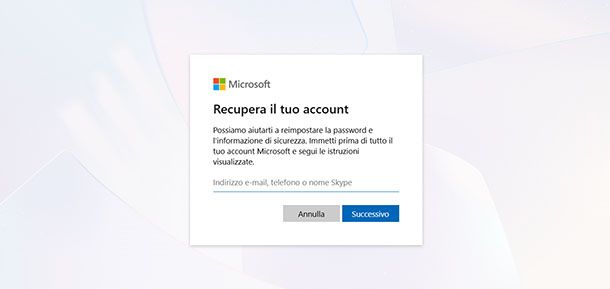 Recupero account