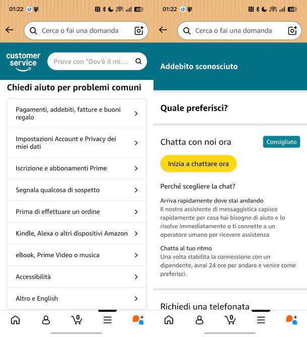 Assistenza Amazon