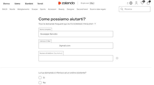 Come contattare Zalando via mail