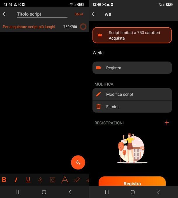 App per leggere testo