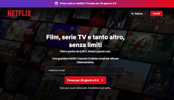 Netflix prova gratuita