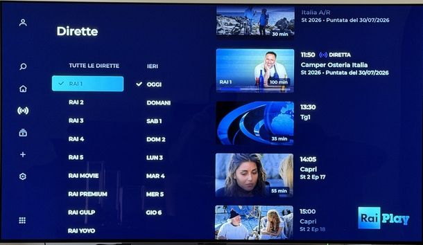 Guardare dirette RaiPlay Fire Stick