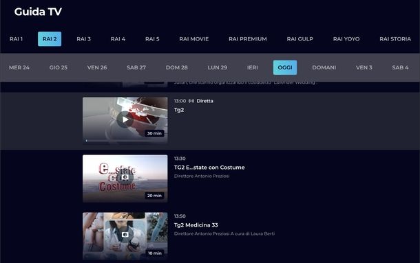 Vedere Rai 2 sito