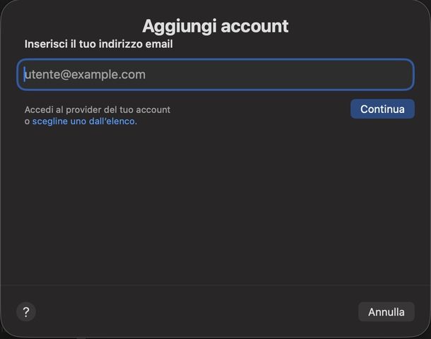 Trovare contatti su Gmail tramite Apple Mail macOS
