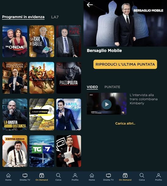 Vedere LA7 in streaming su smartphone