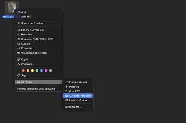 Convertire HEIC in JPG su macOS