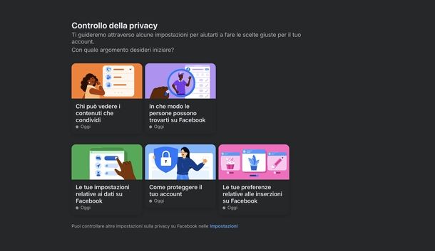 Mettere profilo–privato su Facebook da sito