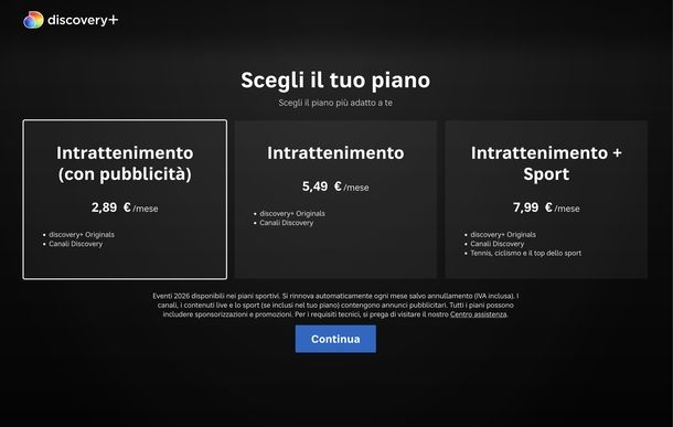 Come registrarsi su Discovery+