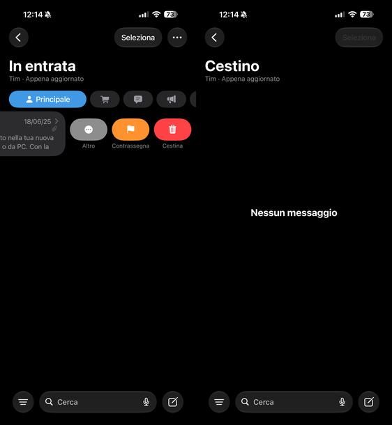 Cancellare tutte le mail da Alice Mail iOS