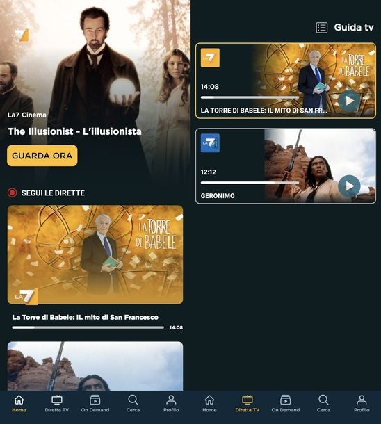Vedere LA7 in streaming su smartphone