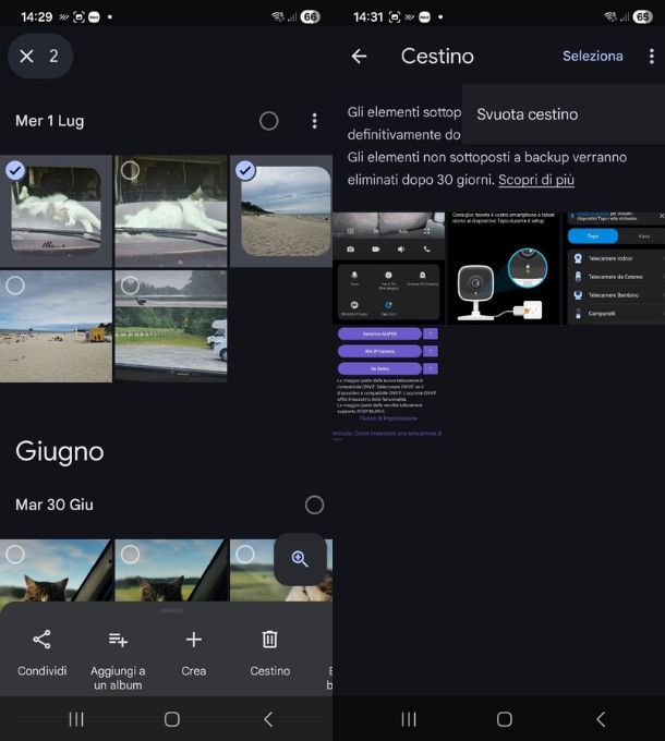 Come liberare spazio su Google Foto