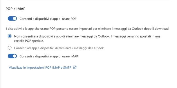 Gestire IMAP Outlook