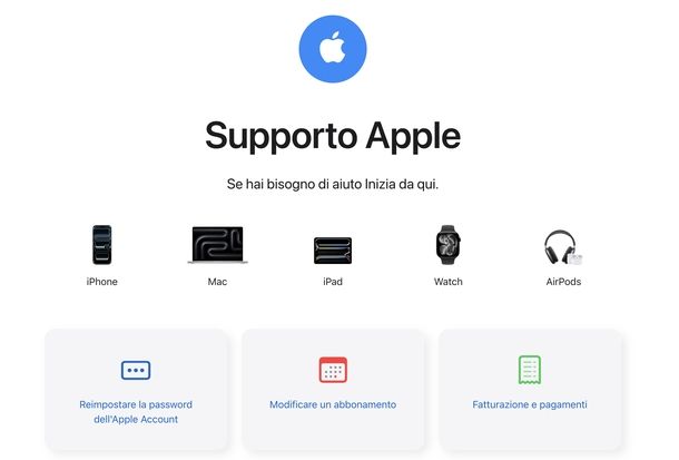 Supporto Apple