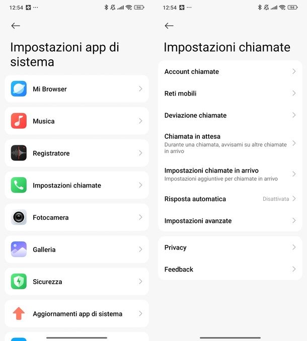 Xiaomi sensore prossimità