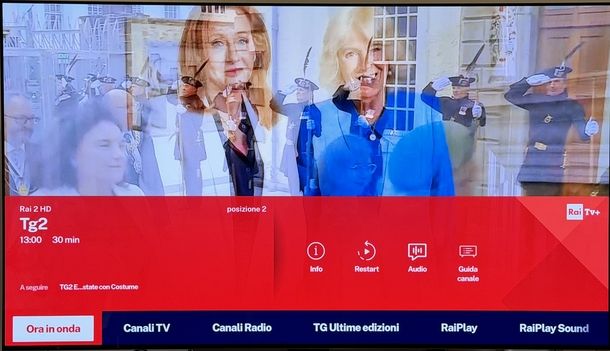 Vedere Rai 2 su TV HbbTV