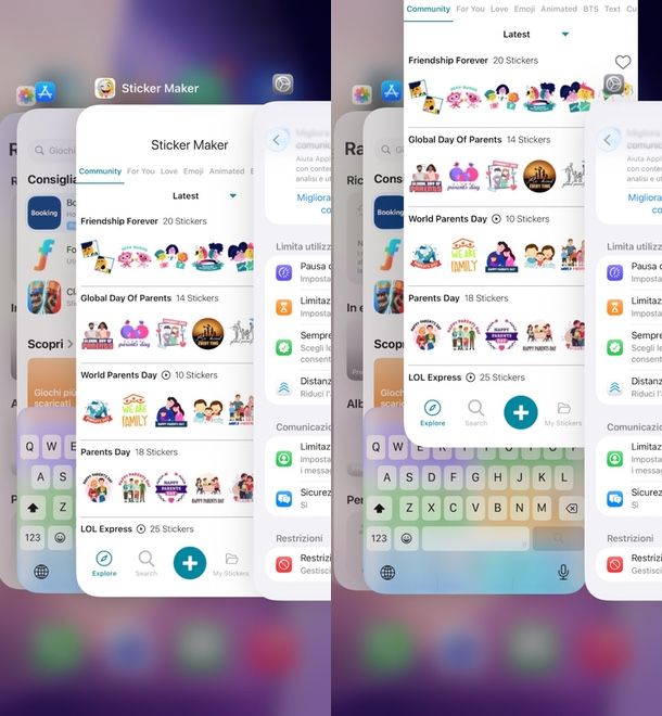 chiudere app bloccata iOS