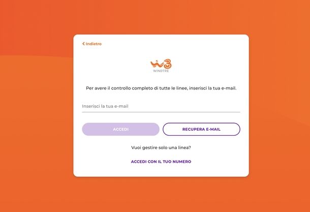 Vedere credito su telefono sito WINDTRE