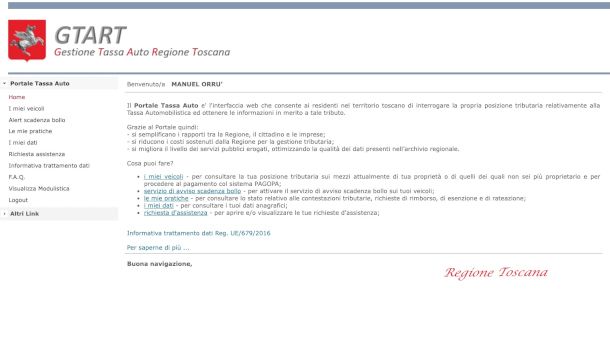 portale tributi regione Toscana