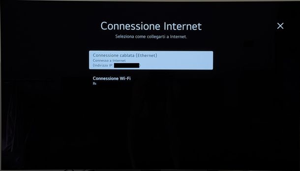Collegare TV a Internet tramite cavo Ethernet