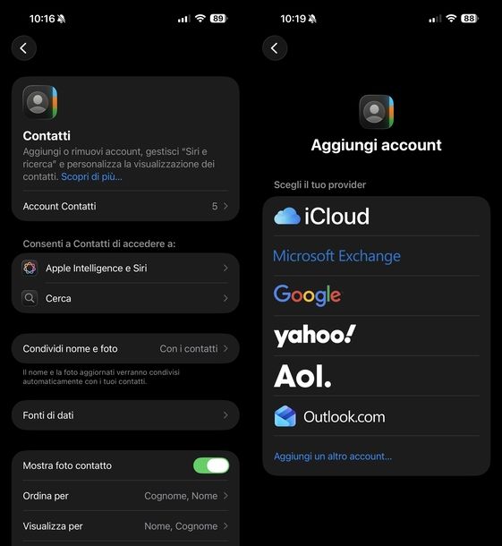 Trovare contatti su Gmail tramite iOS