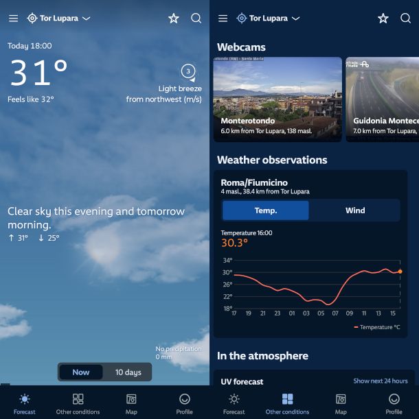 schermate app Yr