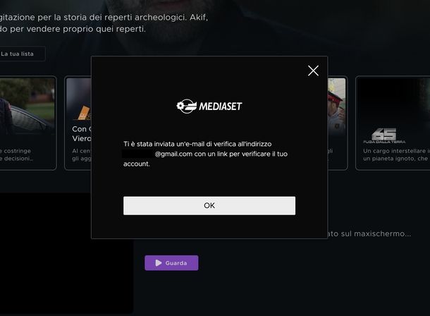 Registrarsi&ndash;su Mediaset Play da PC
