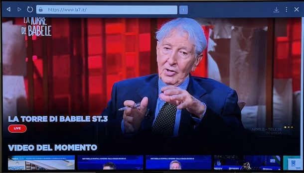 Vedere LA7 in streaming su Smart TV browser