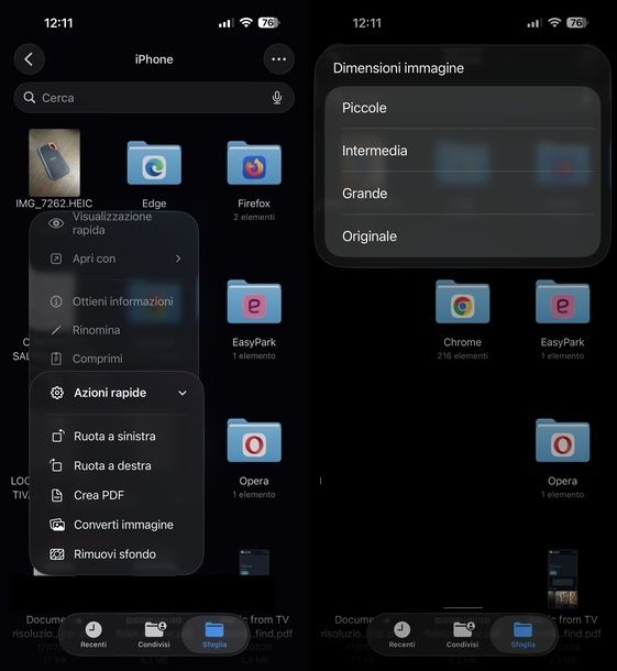 Convertire HEIC in JPG con Azioni rapide iOS