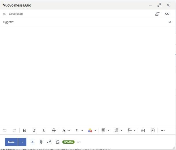 Nuovo messaggio PEC Aruba