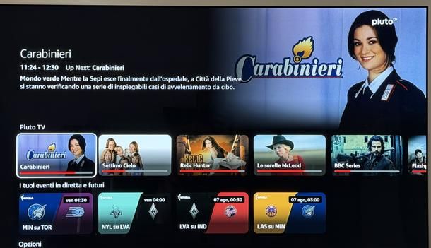 Aprire la sezione In diretta Amazon Fire TV Stick