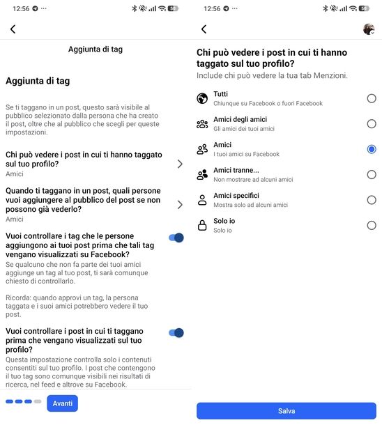 Gestire privacy profilo Facebook