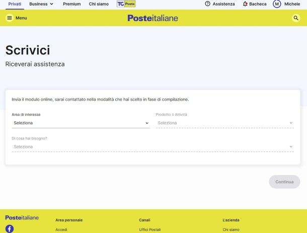 Assistenza Poste Italiane