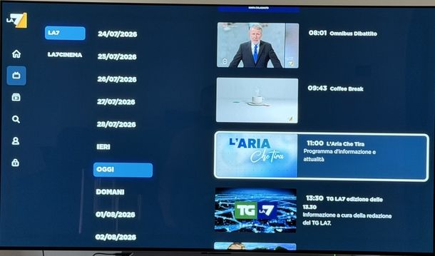 Guida TV La7 Fire Stick