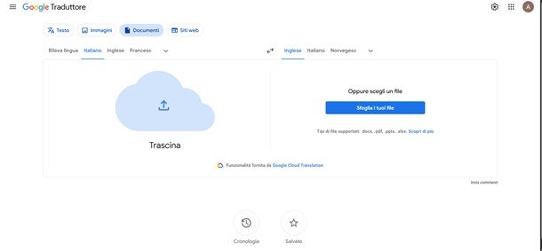 google traduttore documenti