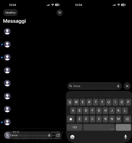Vedere cronologia messaggi su iPhone