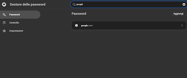 Gestore password browser