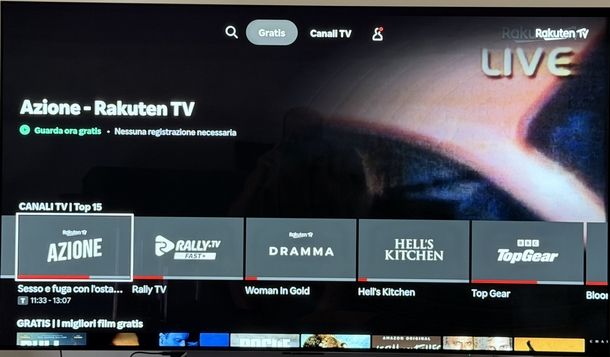 Canali gratis Rakuten TV Fire TV Stick
