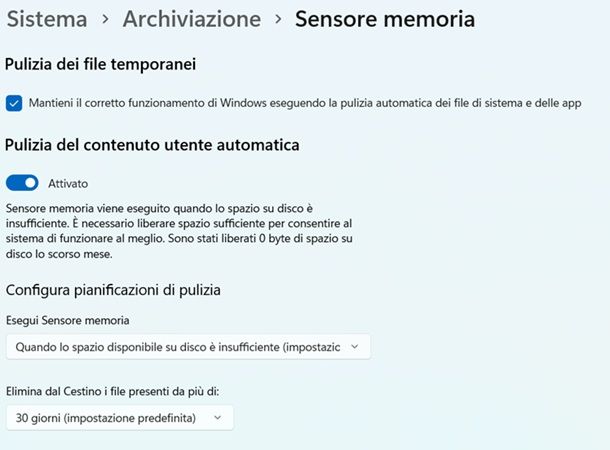 sensore memoria
