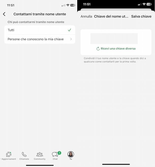 Nome utente su WhatsApp